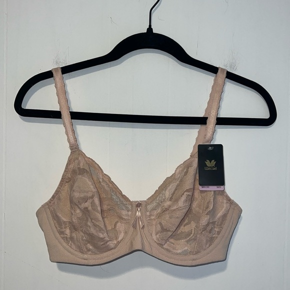 NWT Wacoal Beige Lace Underwire Bra Adjustable Straps W21 - Picture 1 of 6